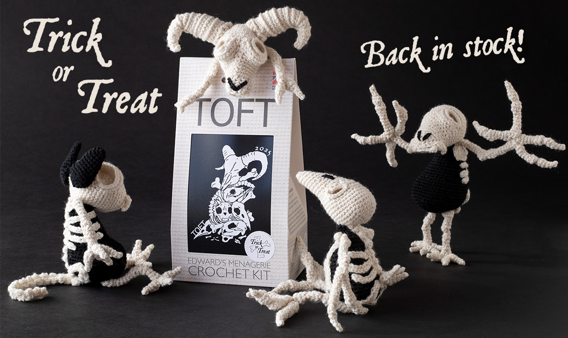 Trick or treat back in stock toft lucky dip skeleton kits halloween